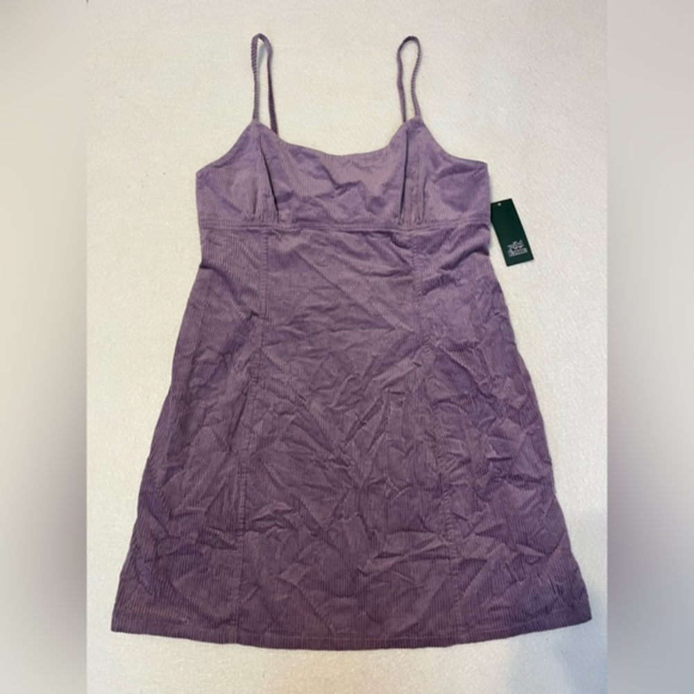 Wild Fable Purple Corduroy Adjustable Straps Mini Dress Sz L‎ NWT